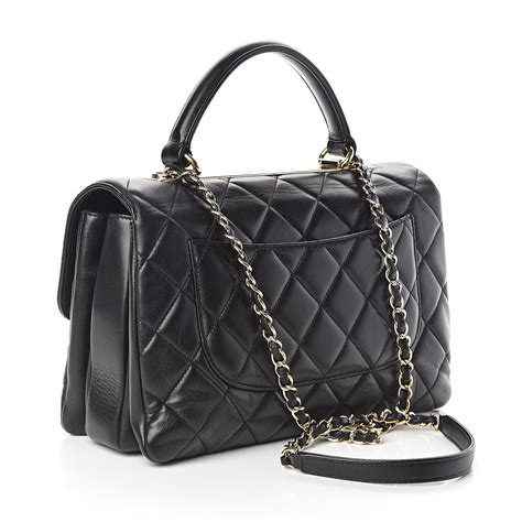 chanel lambskin quilted medium single flap black|chanel leather handbags.